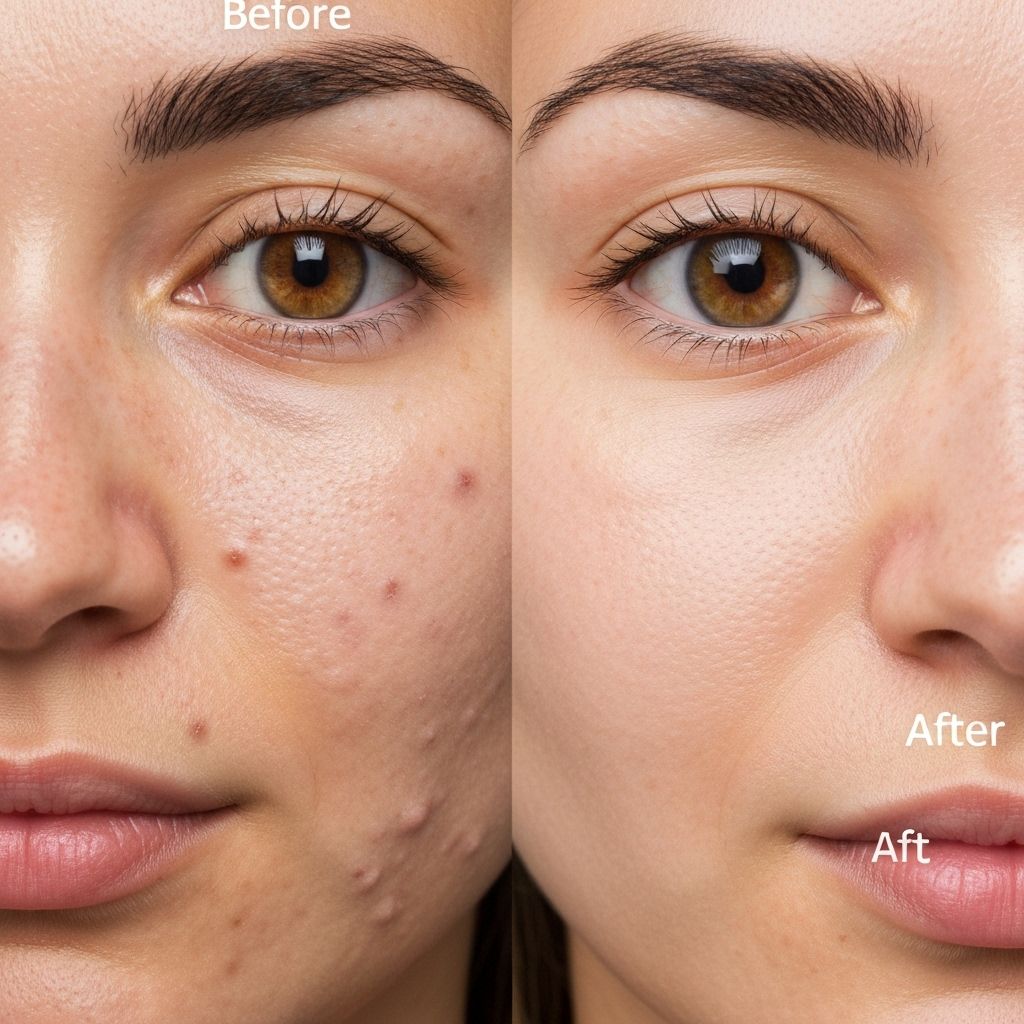 نتائج ليزر الفراكشنال قبل وبعد - علاج آثار حب الشباب