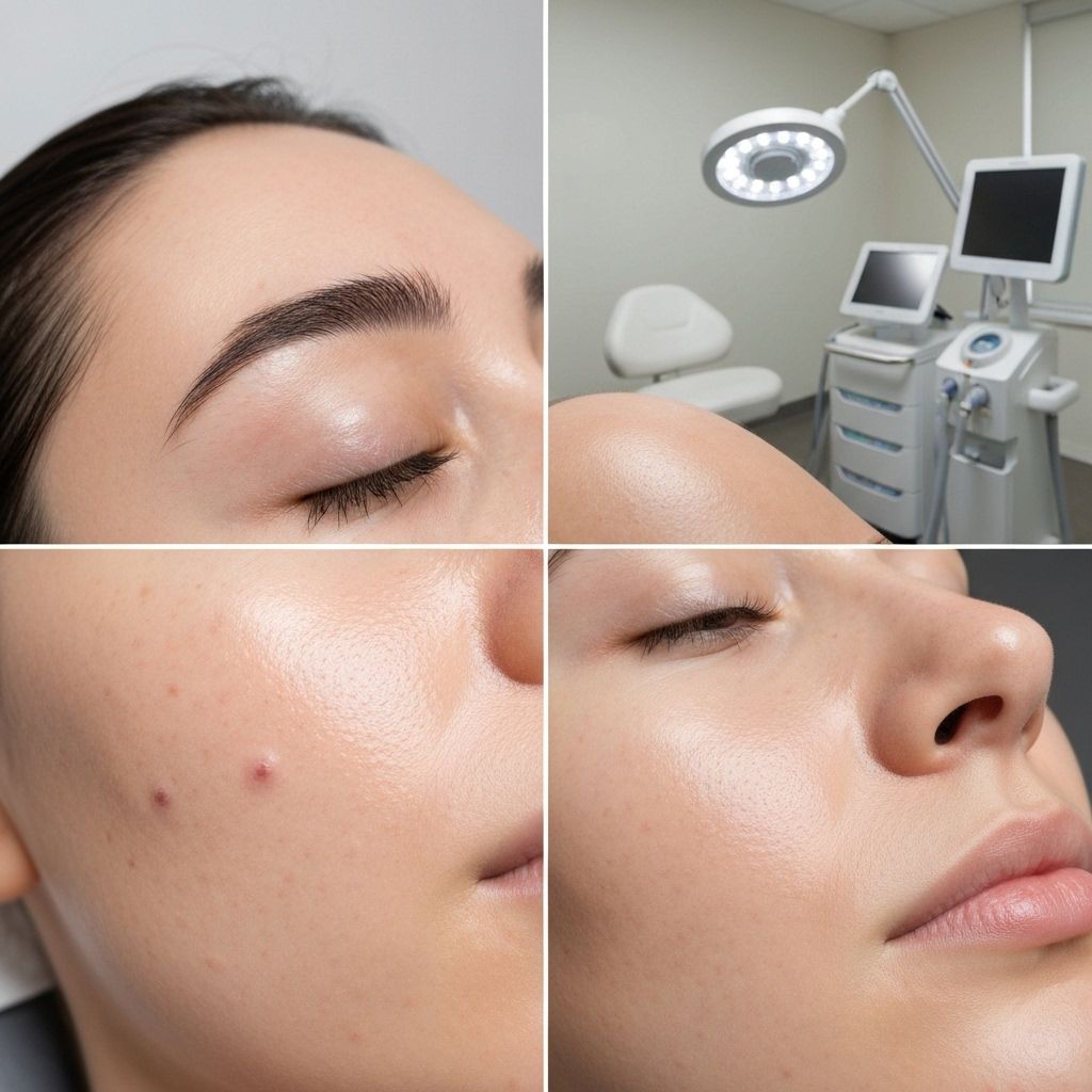 ليزر الفراكشنال لعلاج آثار حب الشباب والتصبغات - عيادة بيرلا